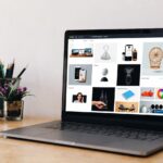 portafolio digital profesional en pantalla de laptop